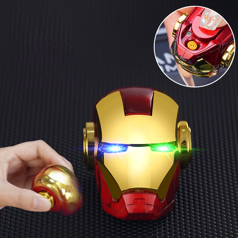 Glowing I Man Rechargeable Lighter Decompression Fingertip Gyroscope Machine
