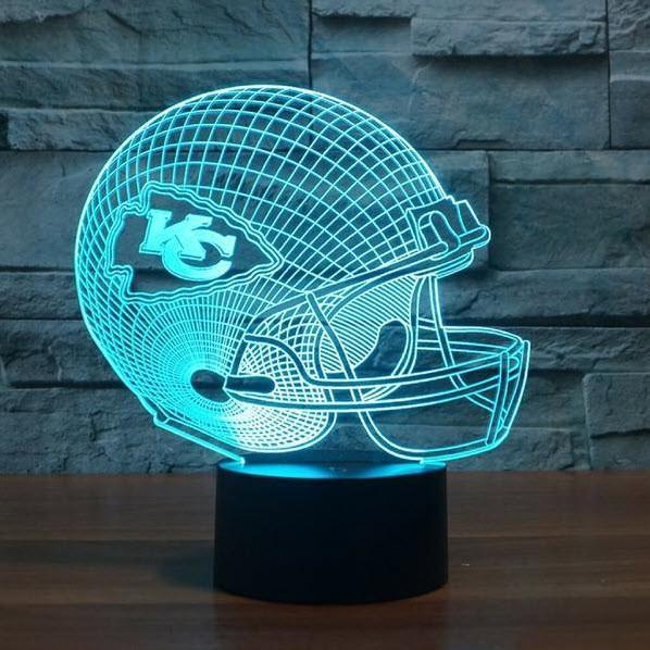 KANSAS CITY CHIEFS 3D LED LIGHT LAMP
