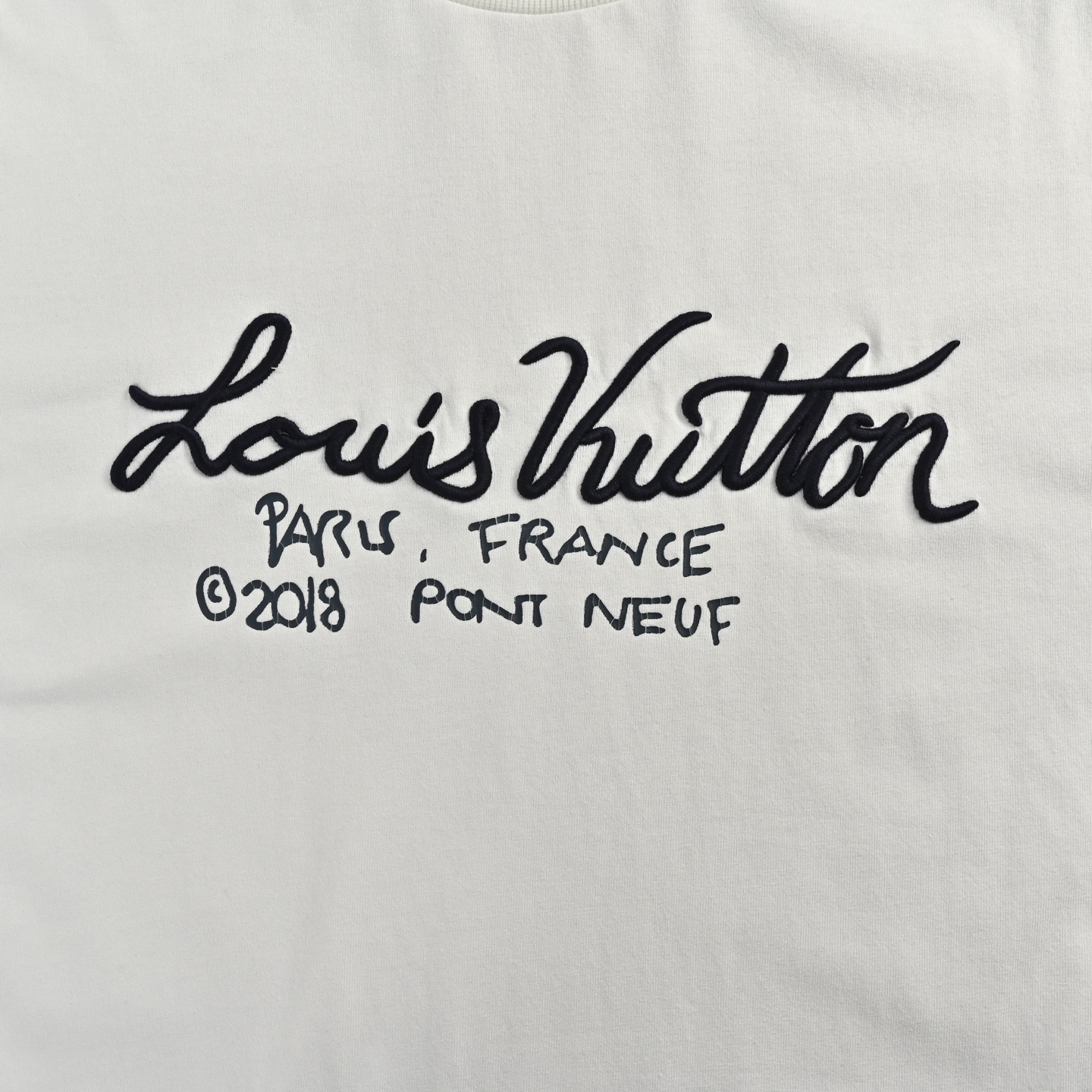 Louis Vuitton 25ss signature embroidered short sleeve