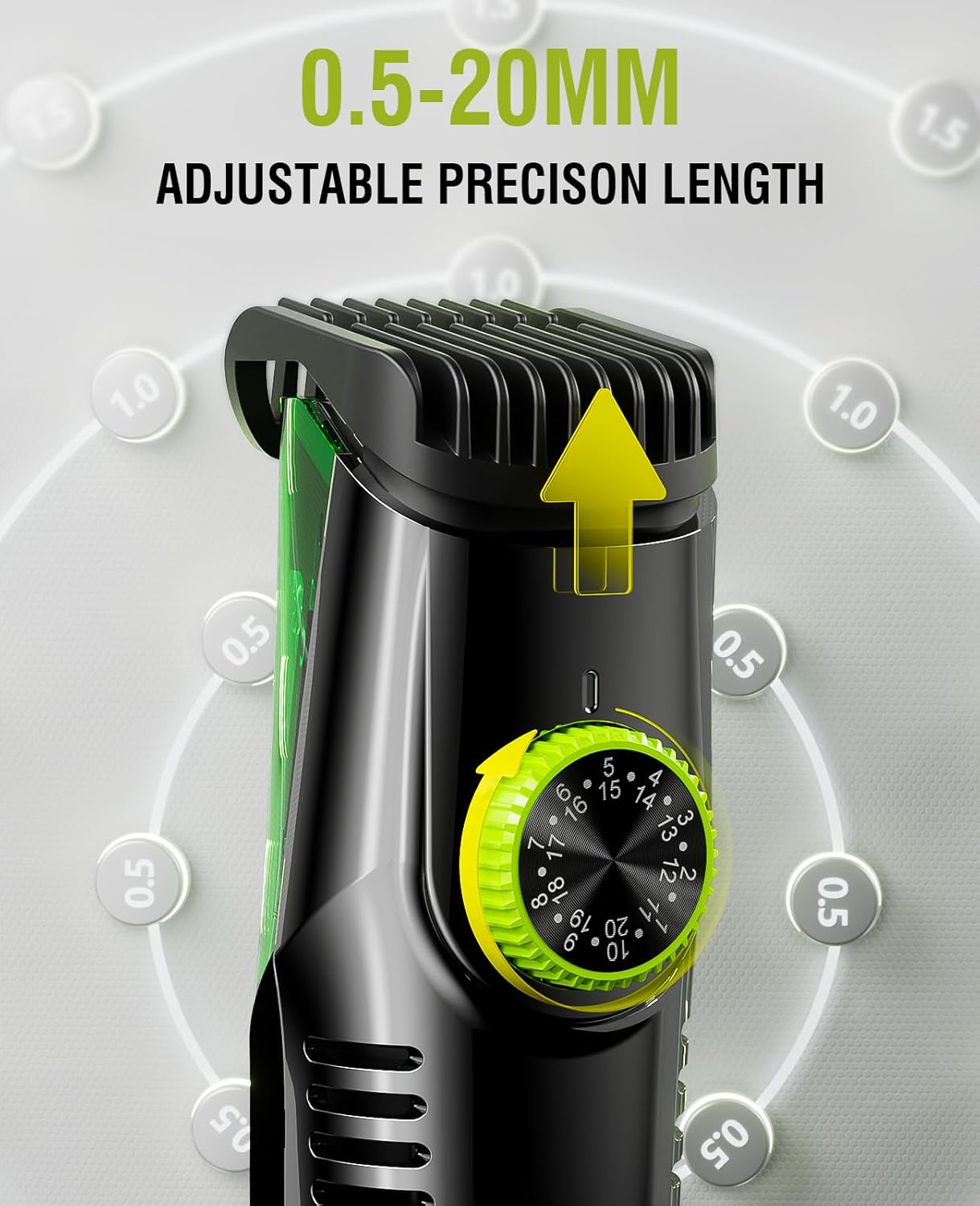 HOT SALE🔥Waterproof Rechargeable Vacuum Beard Trimmer for Men
