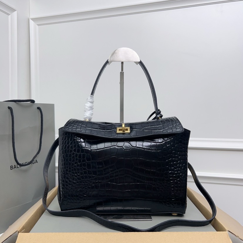 Balenciaga RODEO Crocodile Pattern Small Handbag