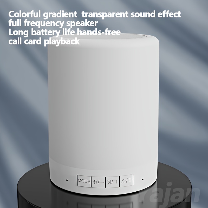 1pc Wireless Night Light Speaker Bass Mini Sound For School Supplies Home Decor, Office, Camping