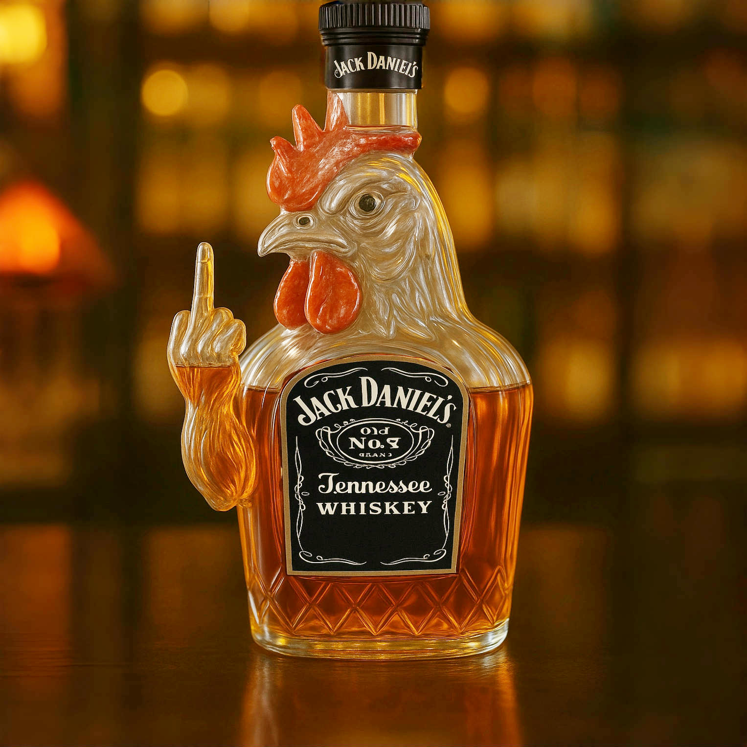 The Angry Rooster Whisky Bottle