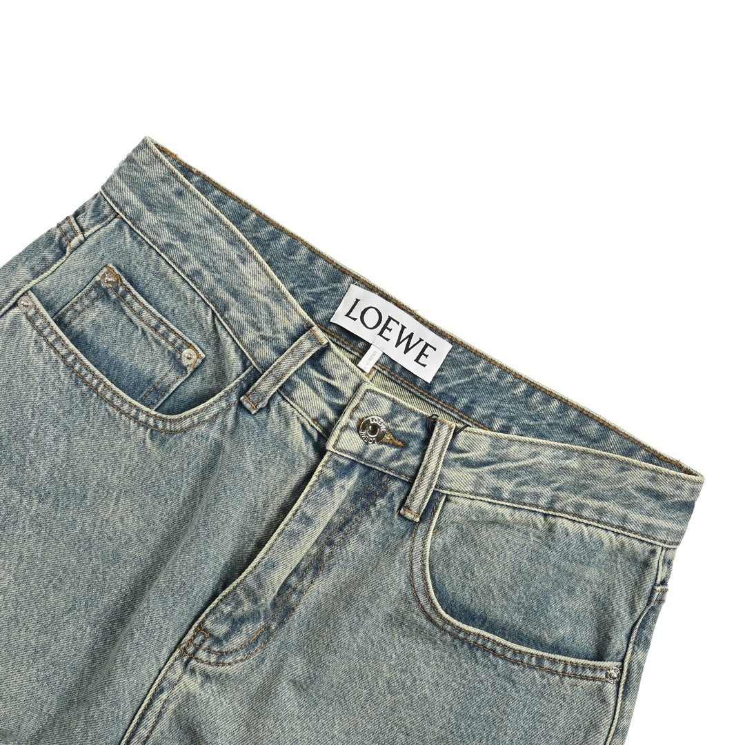Loewe 24Fw solid color simple jeans
