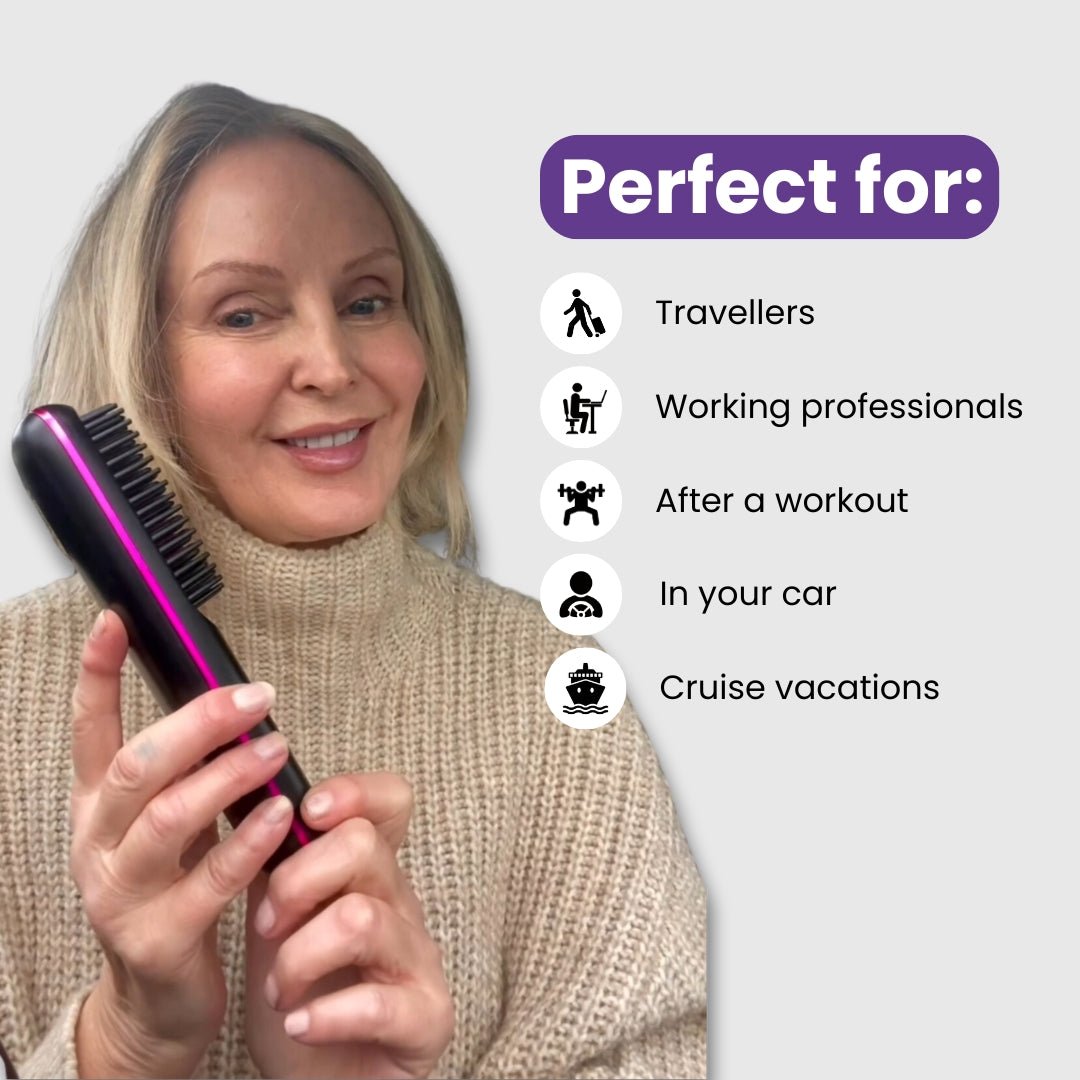 Portable Straightener Brush - GoBrush PRO