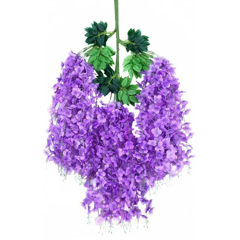 💐 12 Pack/Set Wisteria Flower Vines Garland, 3.75 Feet Artificial Flower Strings