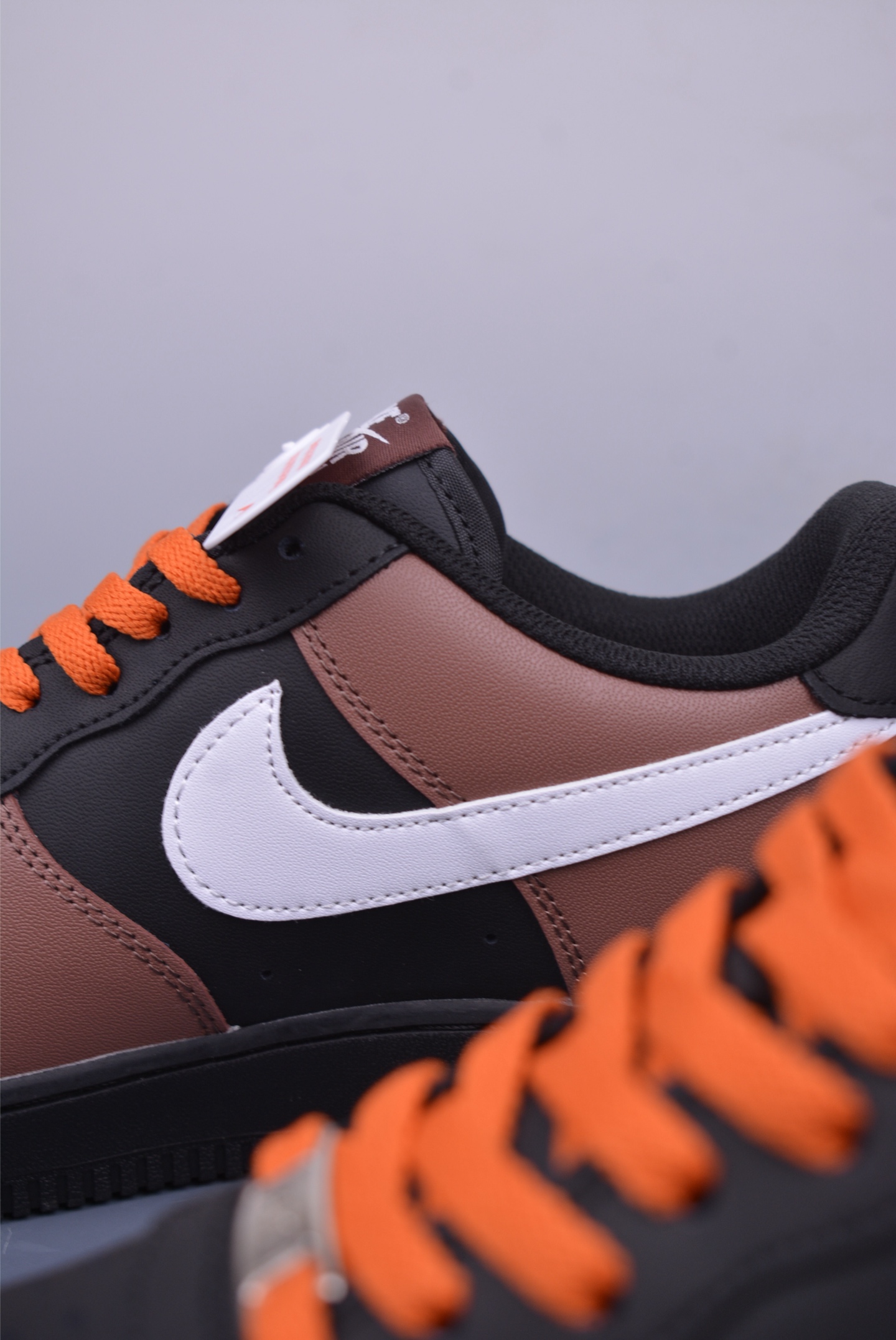 LV x Nike Air Force 1 07 Low Sneakers Leather Black Coffee White 808788-624