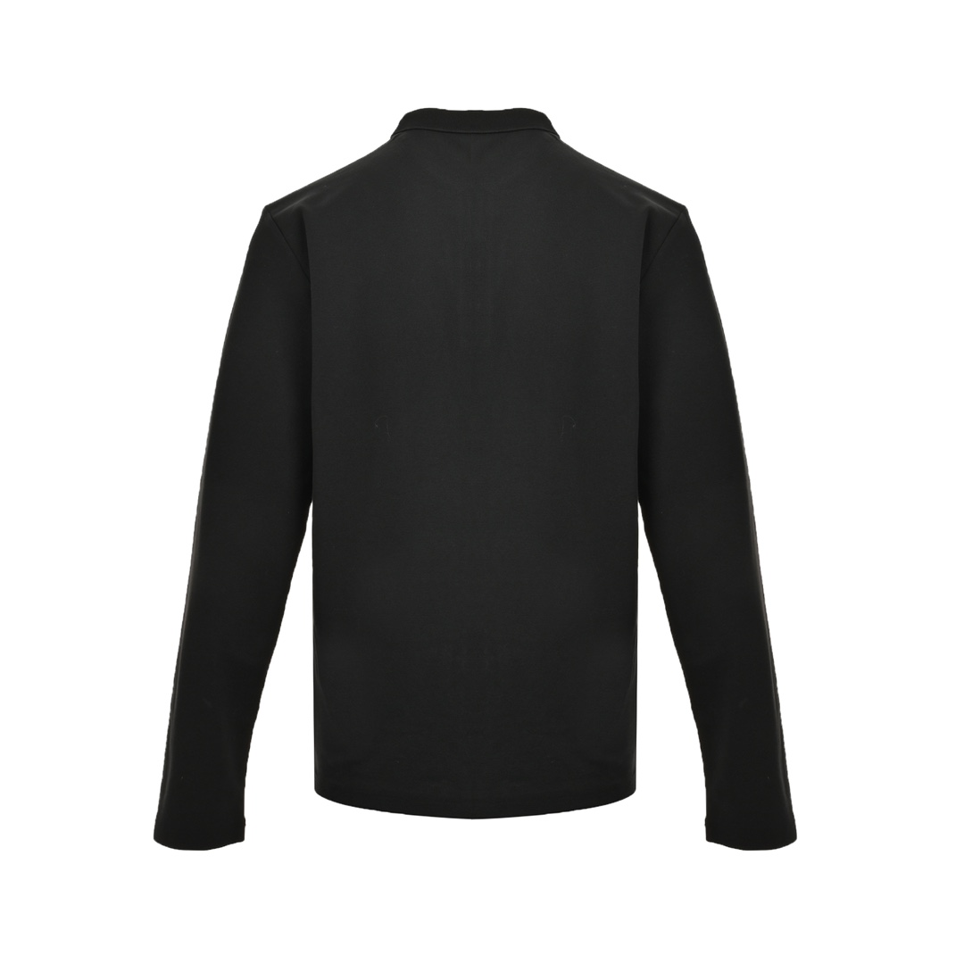 Prada 24Fw triangle logo long-sleeved polo shirt