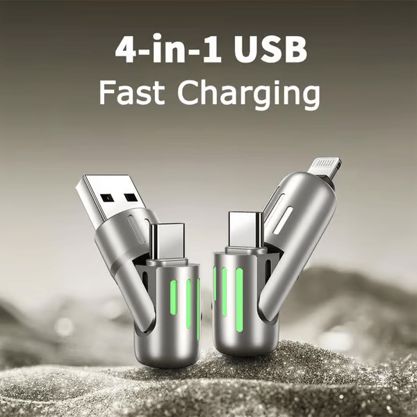 ⚡4-in-1 USB Charging Cable fast charging MAX 240W (With Box)⚡