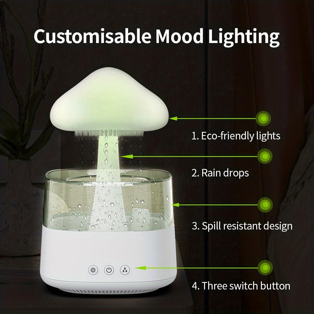 Creative Intelligent Multi-mode Multi-scene Colorful Lights Household Commercial Adjustable Rain Rain Cloud Humidifier USB Ultrasonic Atomization Colorful Night Light Cloud Raindrop Arrangement Machine (usb Interface Including Fcc, Ce, Rohs)