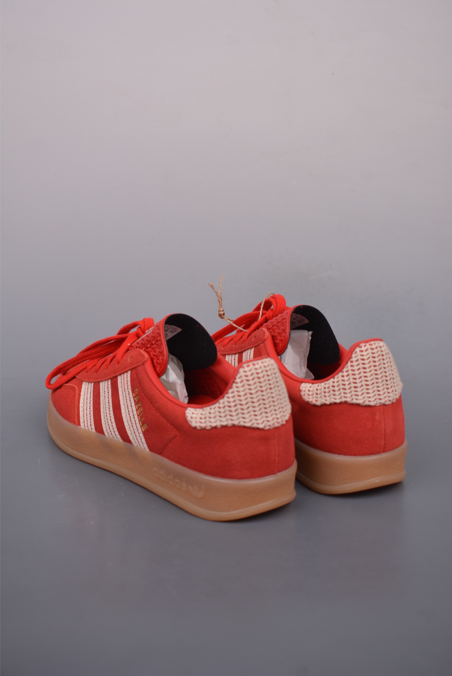 Adidas Gazelle Indoor Trainers Big Red Beige JQ5976