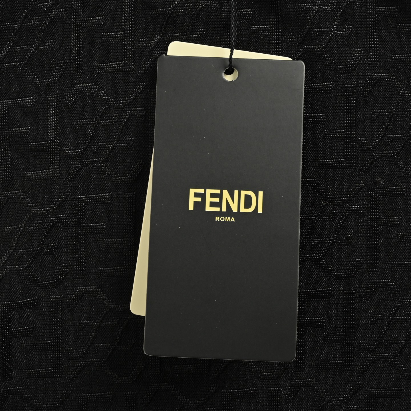 Fendi 25ss ice silk dark pattern full double F jacquard short sleeves