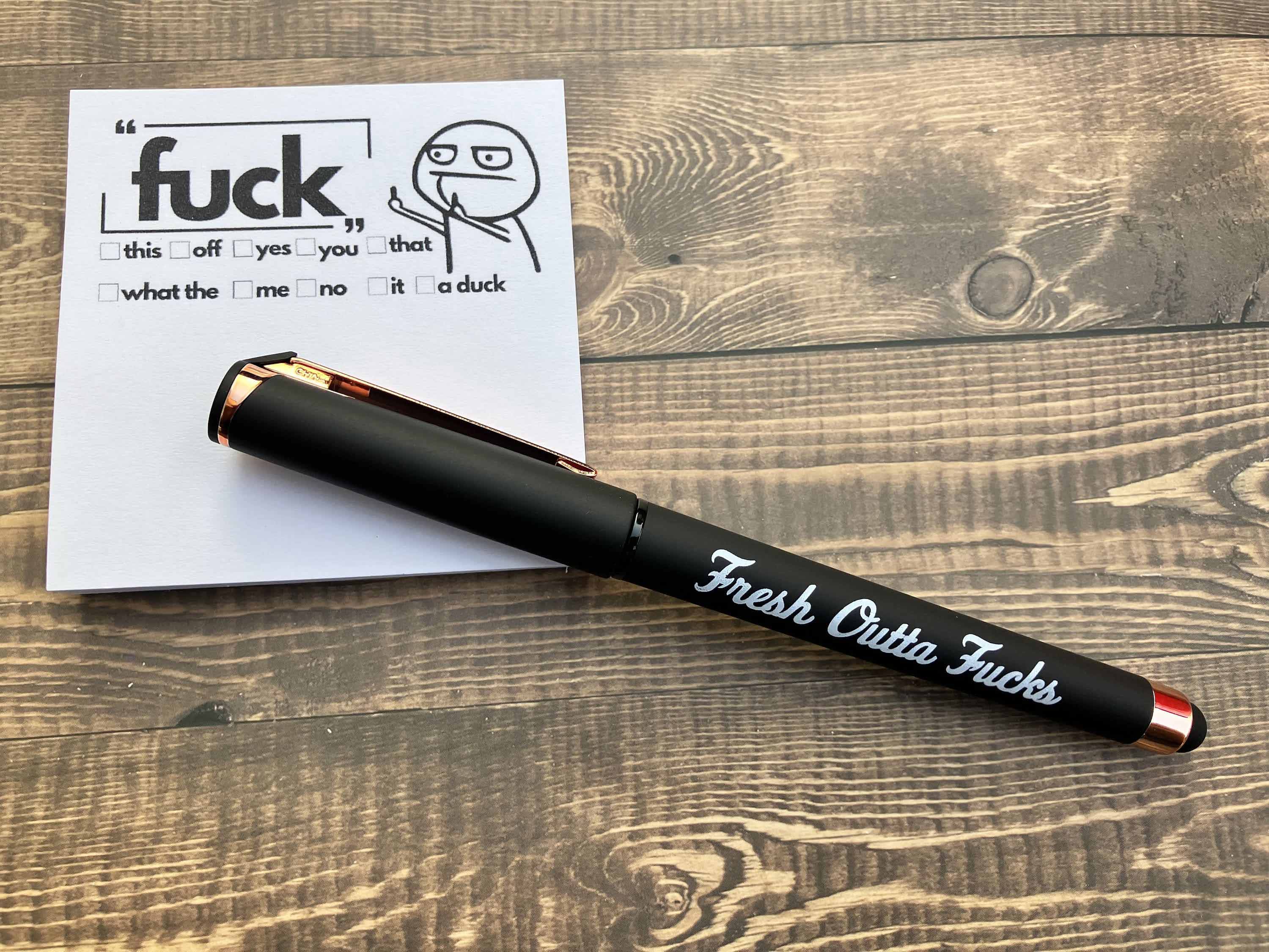 Funny Spoof Post-It Notes And Pens