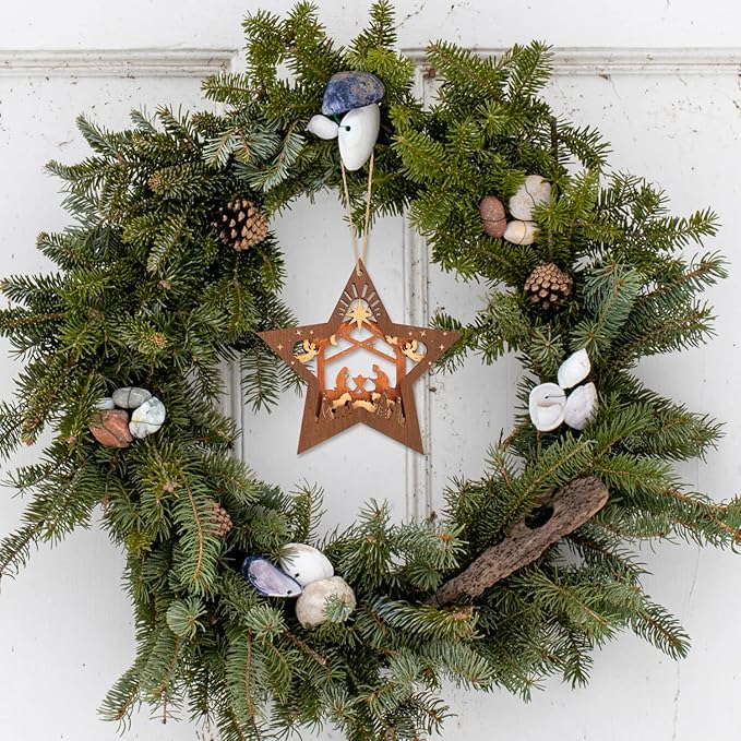 🙏🙏Nativity Star Ornament on Christmas Tree