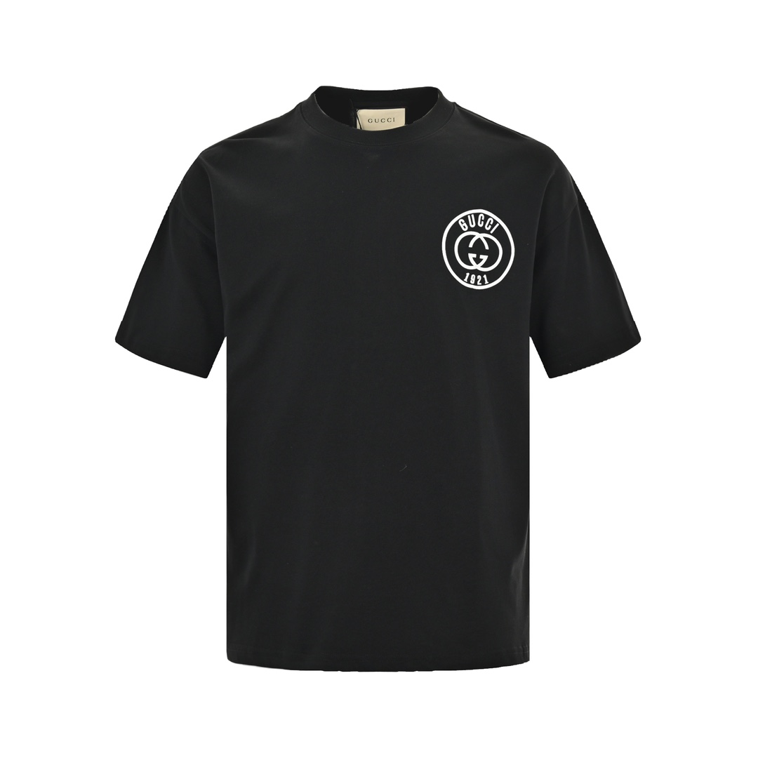 Gucci 24ss 1921 series printed logo short sleeves