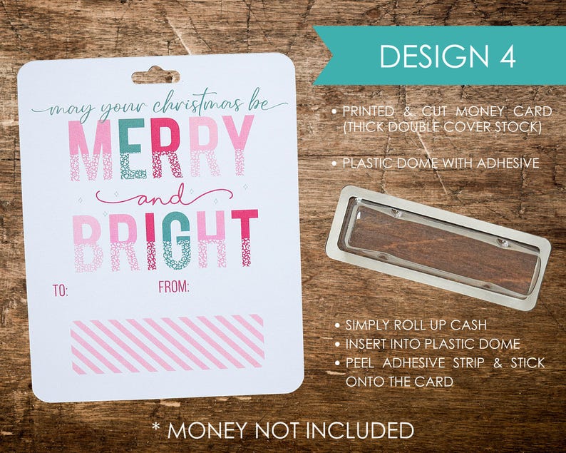 Cute Money Holder Christmas Cash Card