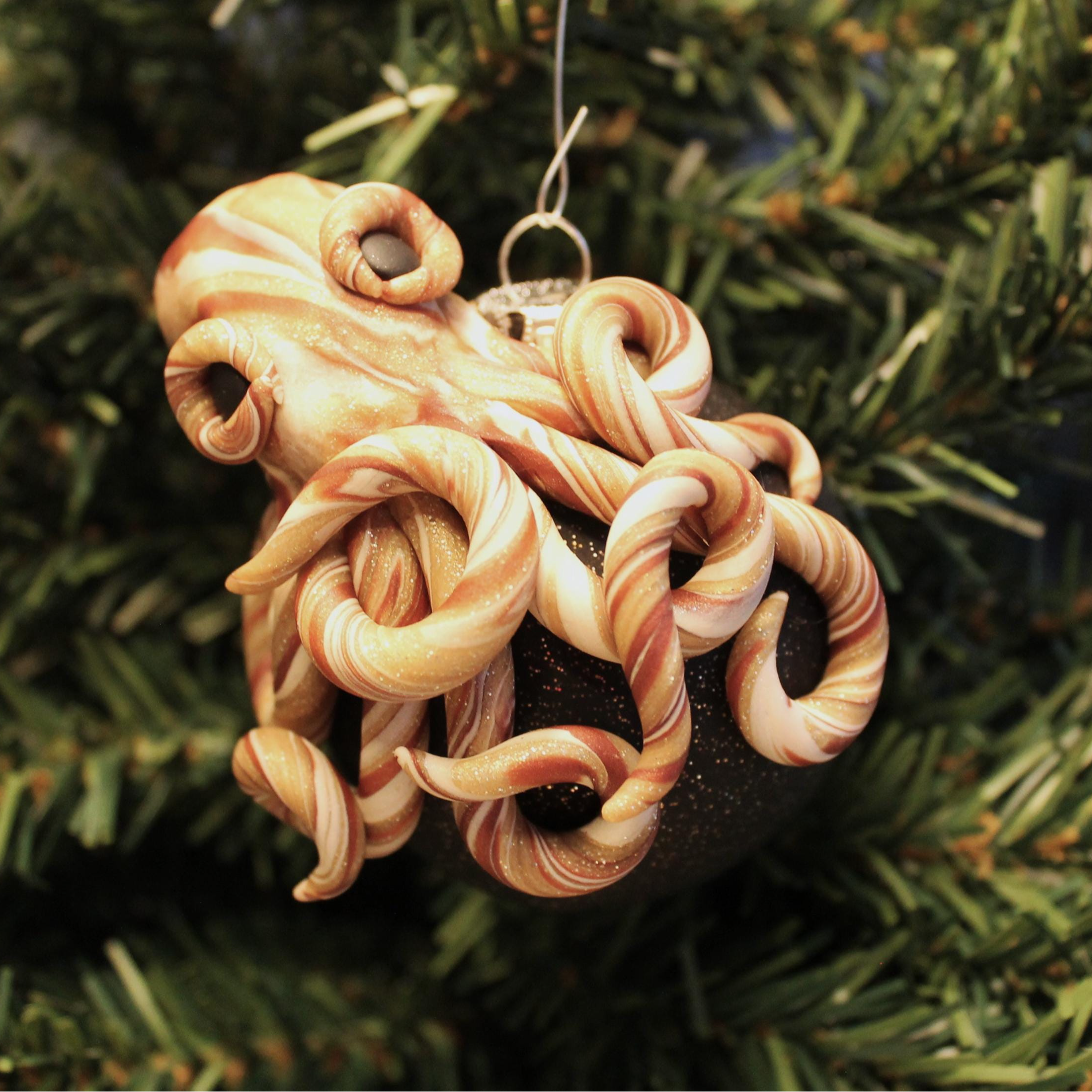 Clay Octopus Christmas Ornament