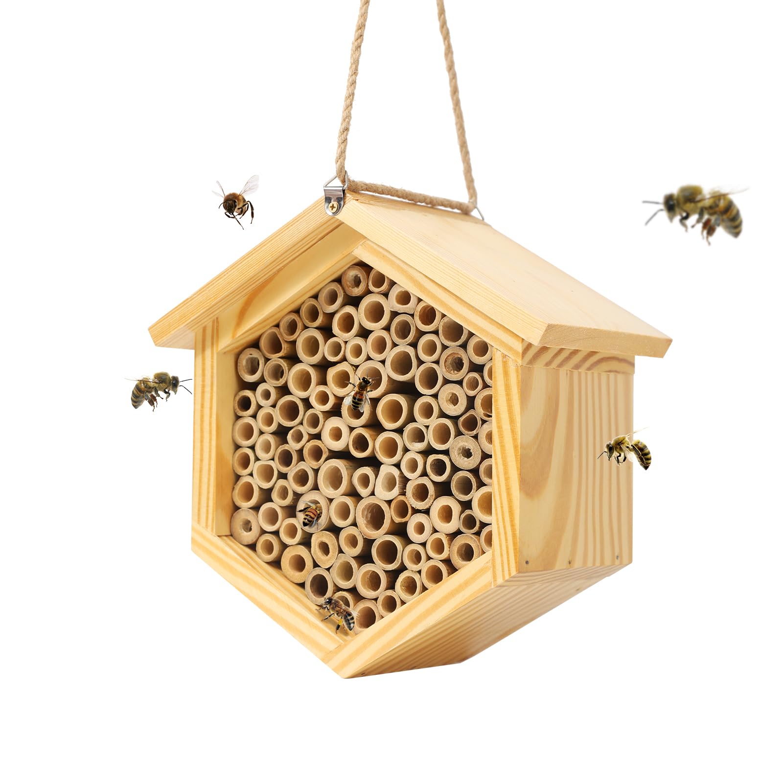 🔥ON SALE - 45% OFF🔥Natural Handmade Wooden Bee Hotel