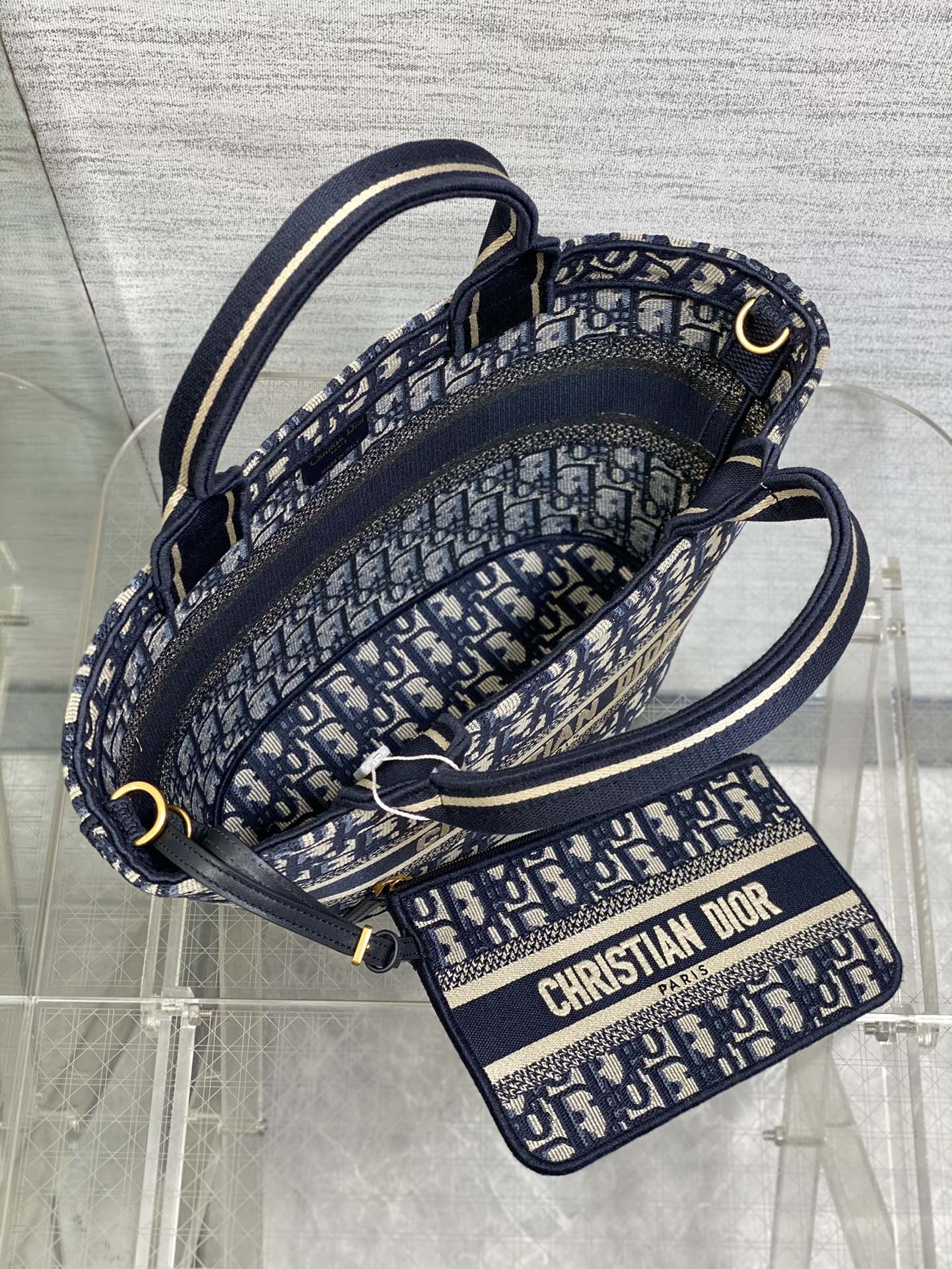 Dior 23ss classic monogram embroidered vegetable basket