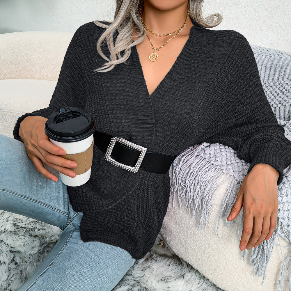 Batwing Long Sleeves Loose Cardigan Sweater Coat