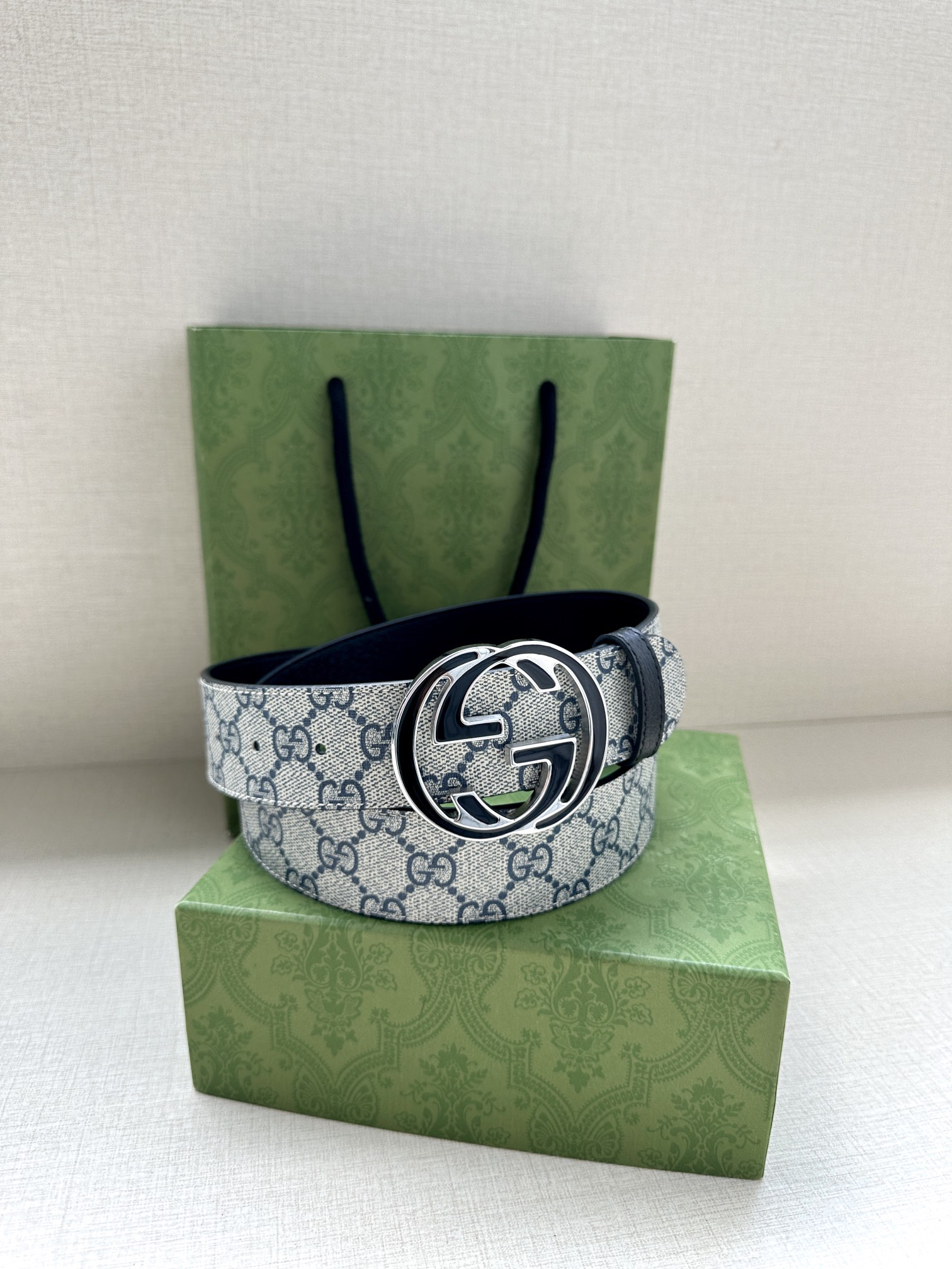 Gucci Marmont printed leather belt 3.8cm wide