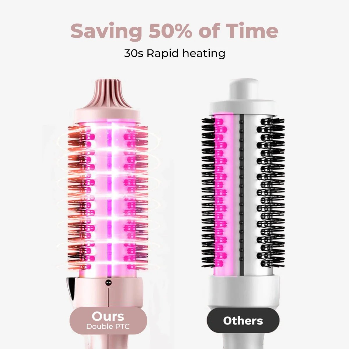 🏆#1 Best Seller ⏰Last Day Sale 49% Off💖3-in-1 Pro Negative Ion Two PTC Heaters Thermal Brush