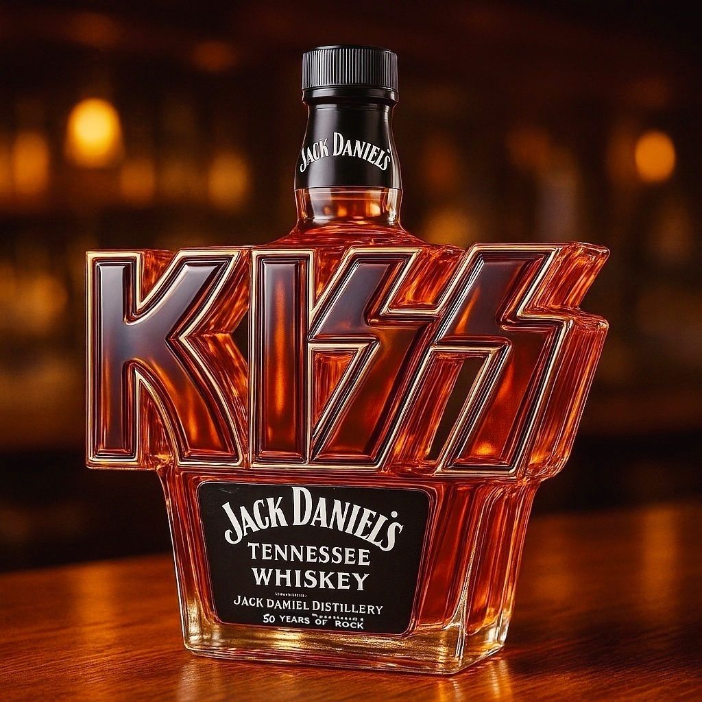 KISS 50th Anniversary Whiskey Bottle