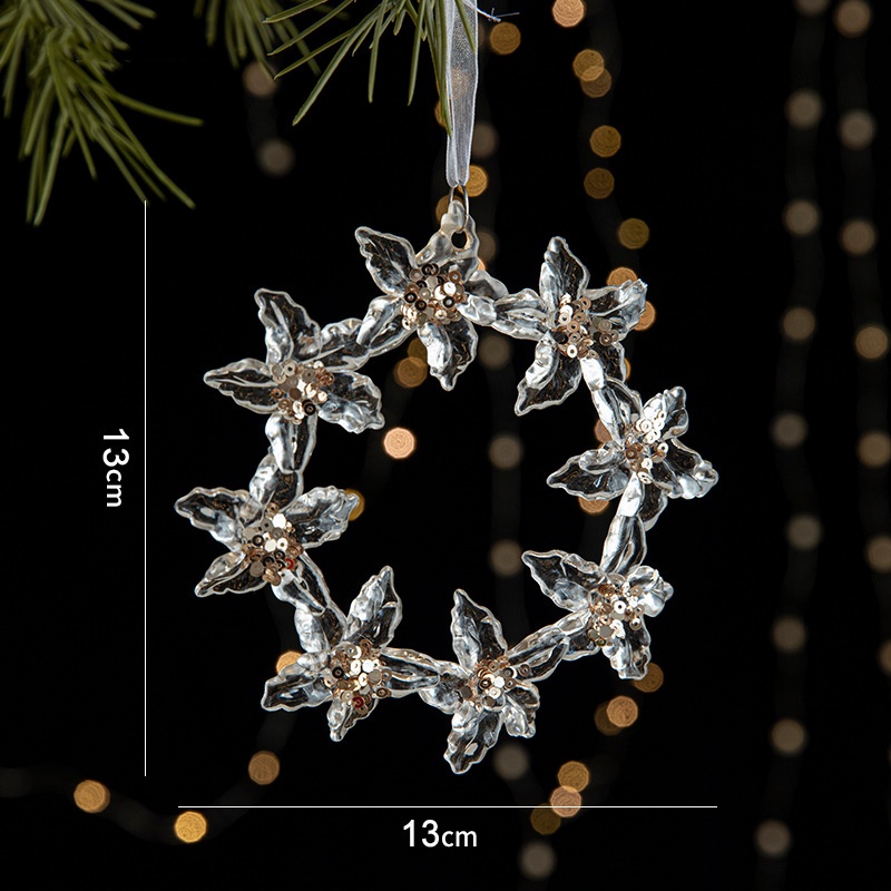 🎅2024 Christmas Promos🔥Christmas decorations sequins acrylic transparent pendant