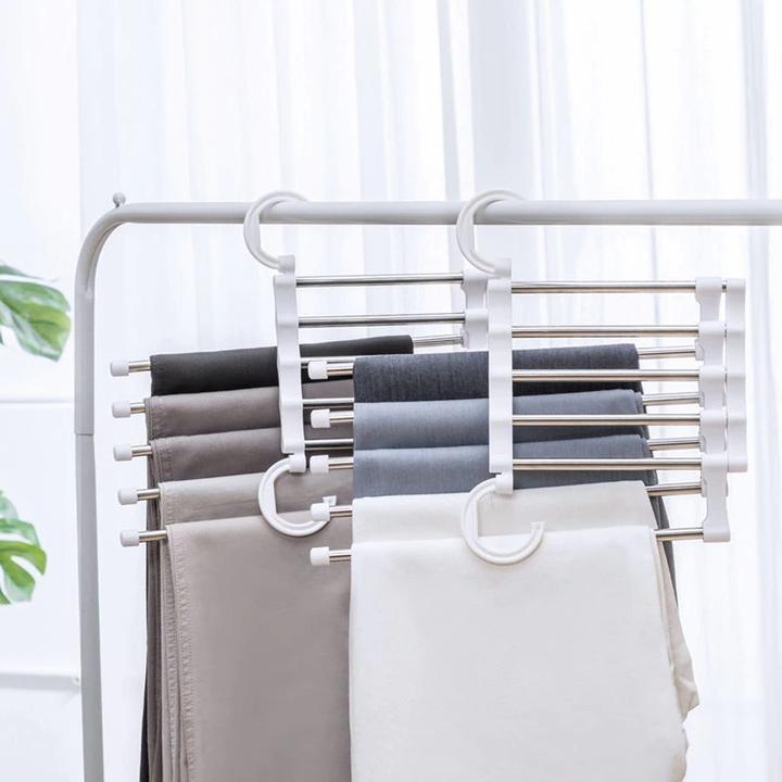🔥48% OFF THIS HOUR🔥5 in 1 Anti-wrinkle Magic Pants Rack