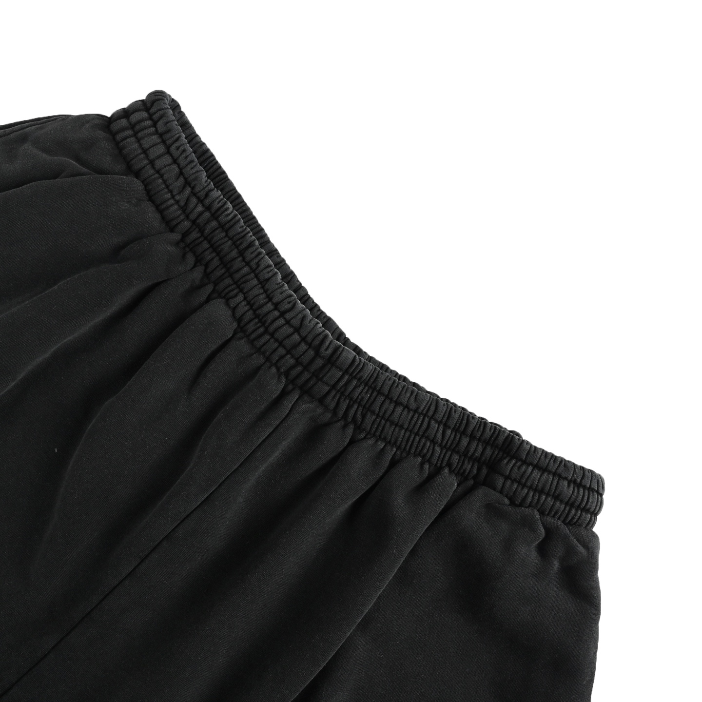 Balenciaga 25ss badge embroidered washed shorts