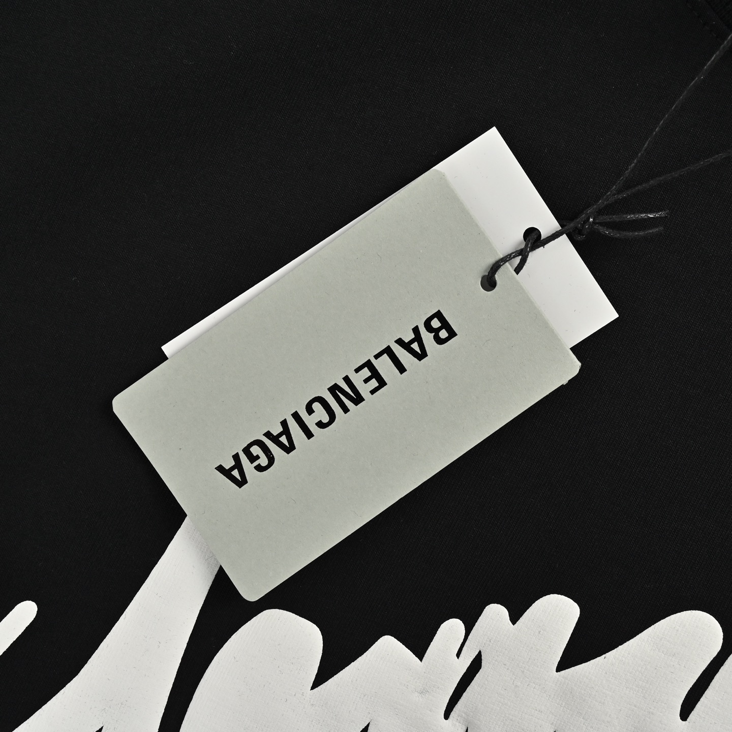 Balenciaga Script Letters Foam Print Short Sleeve
