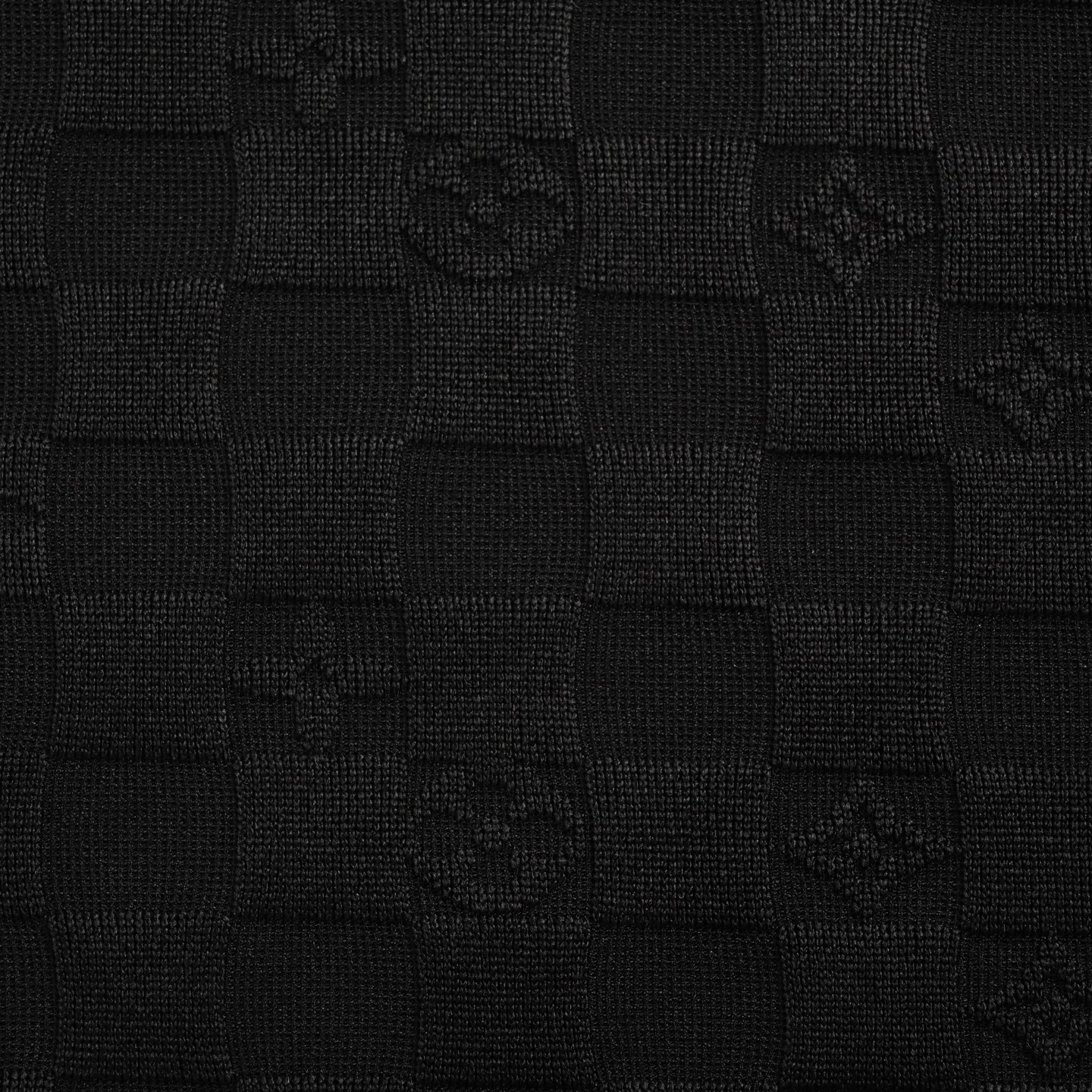 Louis Vuitton LV logo checkerboard jacquard short sleeves