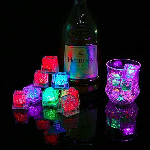 🧊🧊Multi-color Flashing LED Illuminated Ice Cubes - (Unique Party Supplies)