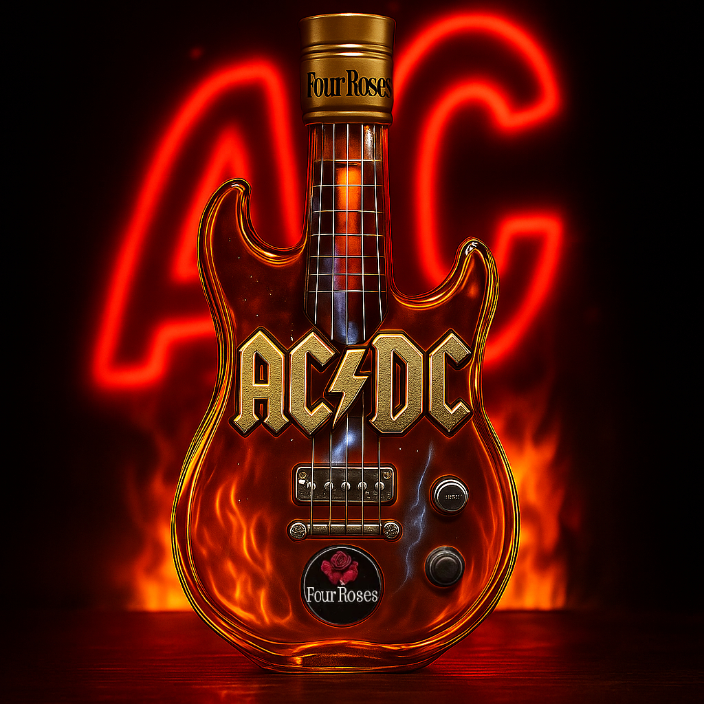 AC⚡DC Whiskey Bottle