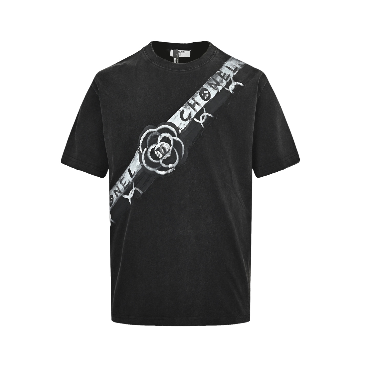 Chanel hand-painted graffiti short sleeves