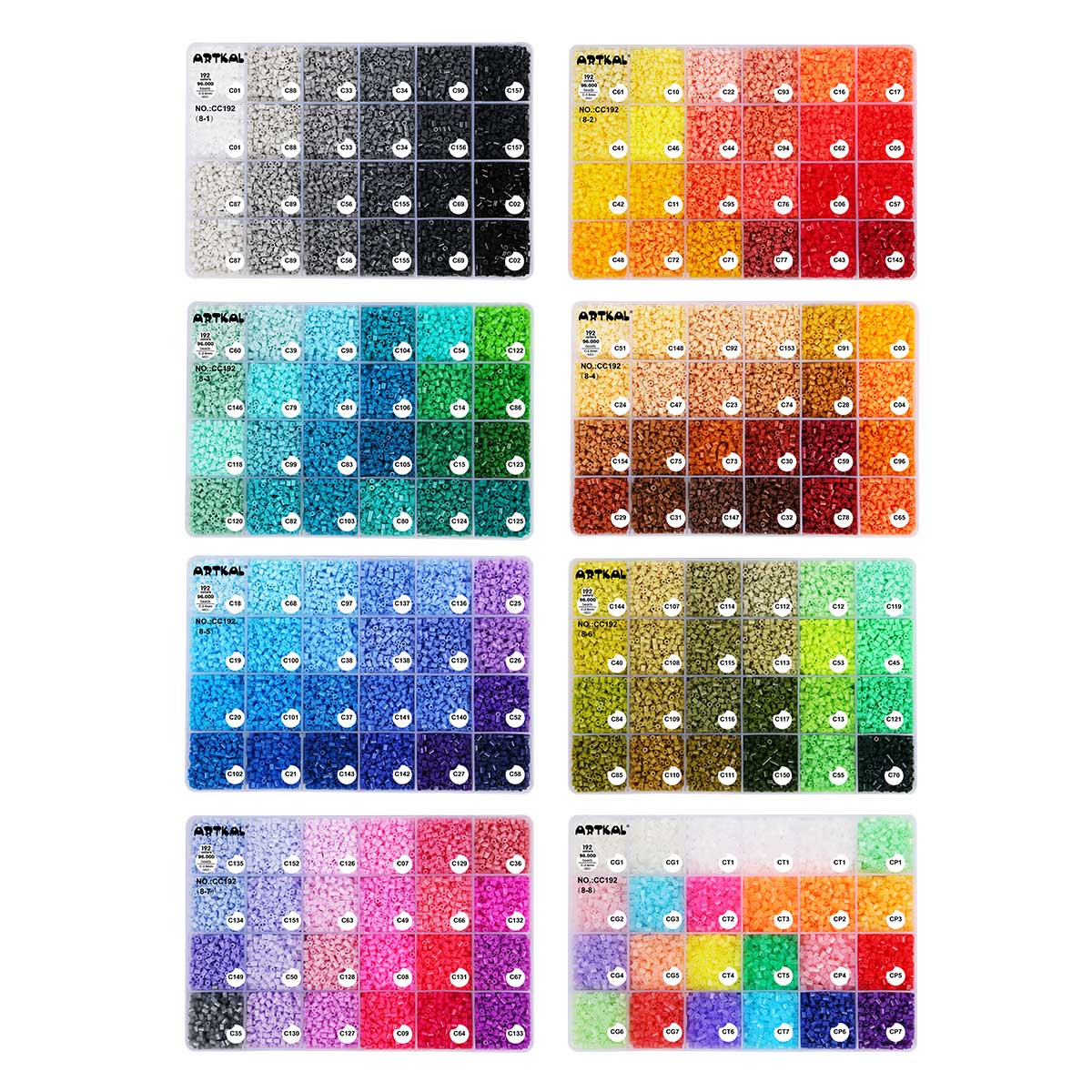 (192) Full Colors Box Set C-2.6mm Mini Artkal beads CC192 (Excludes 2024 new colors)