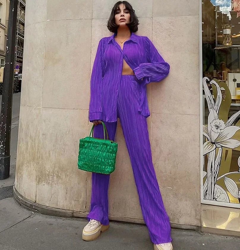 2023 NEW Women's Elegant Pleated Two-Piece Set(Buy 2 Free Shipping)✨