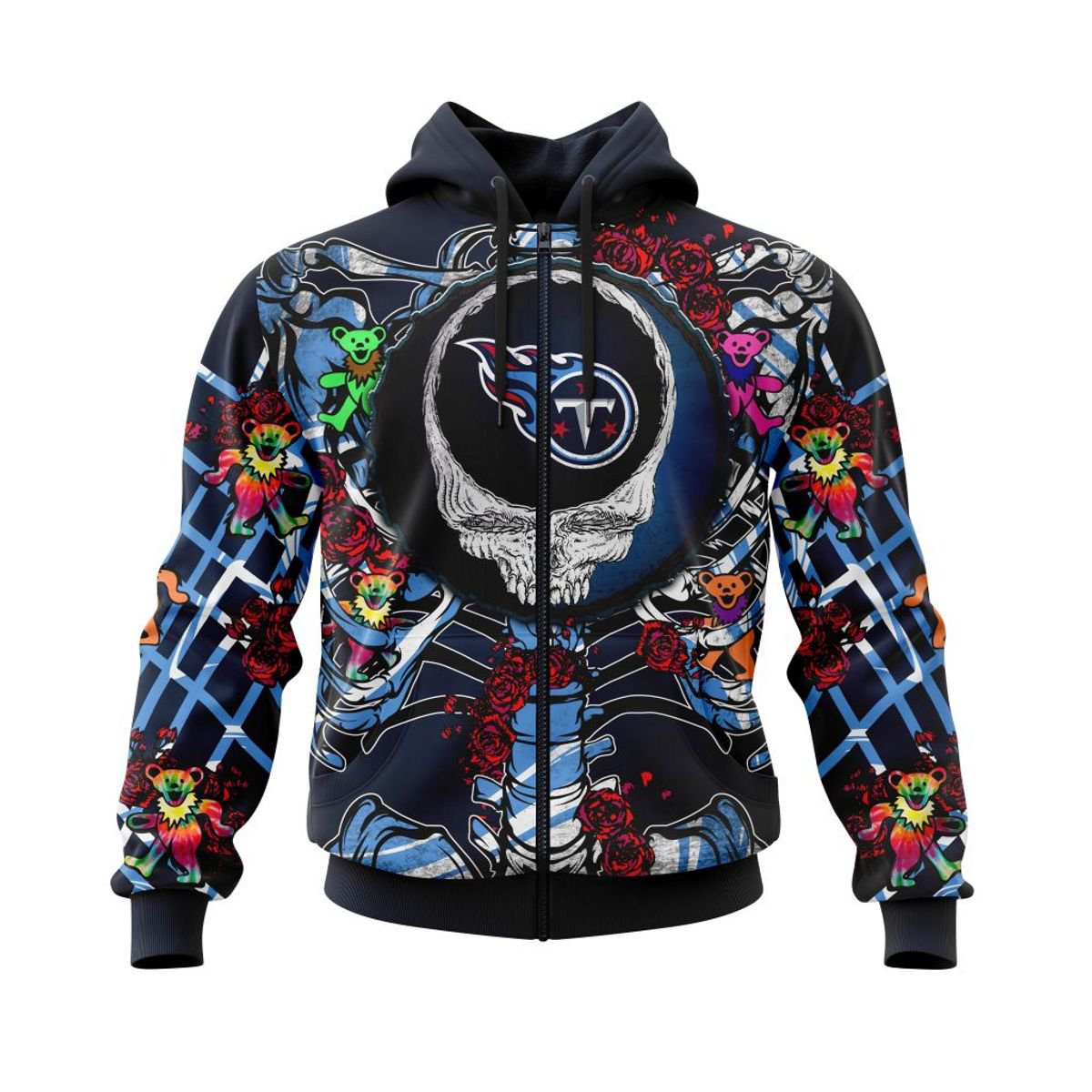 TENNESSEE TITANS 3D HOODIE MIX GRATEFUL DEAD