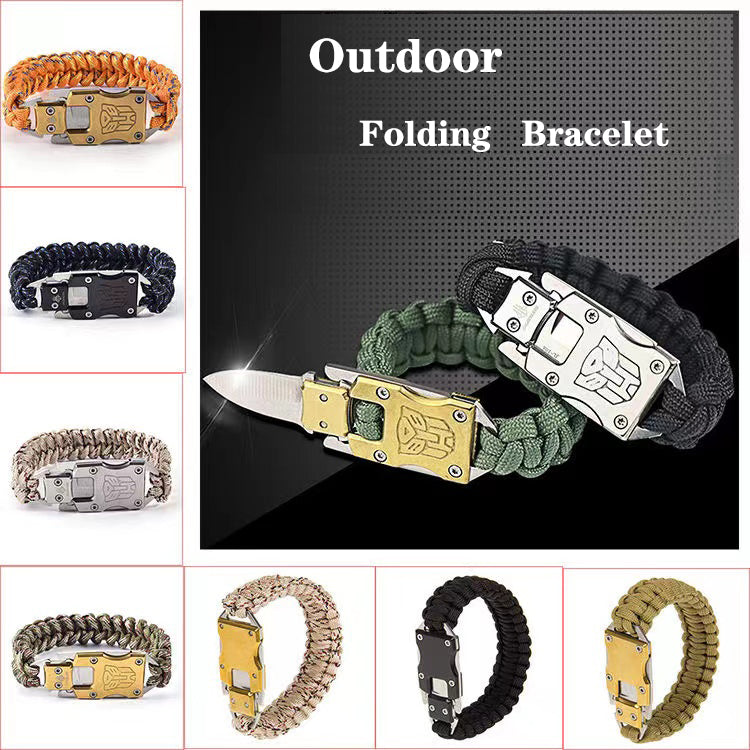Outdoor Survival Paracord Bracelet Knife