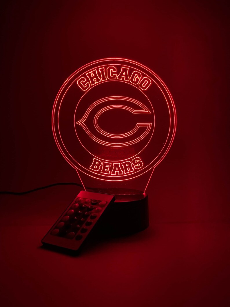 CHICAGO BEARS 3D LAMP PERSONALIZED