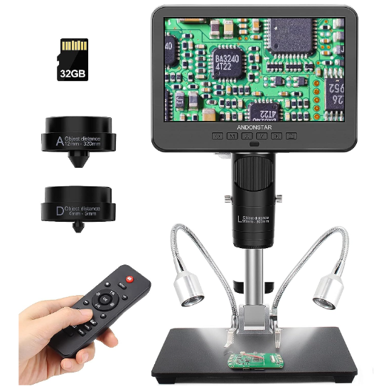 Andonstar HDMI Digital Microscope 2000x 3 Lens 2160P UHD Video Record