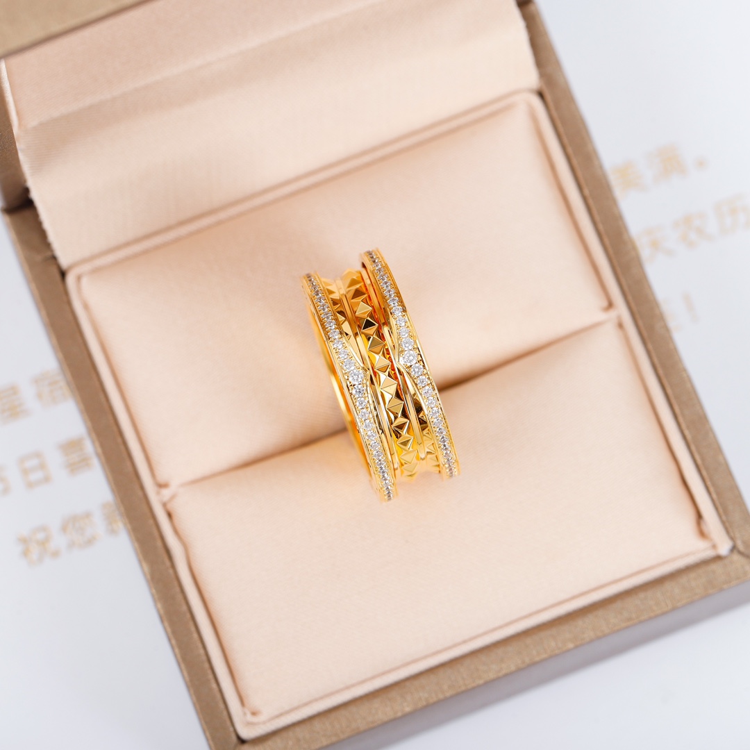 Bulgari narrow diamond ring