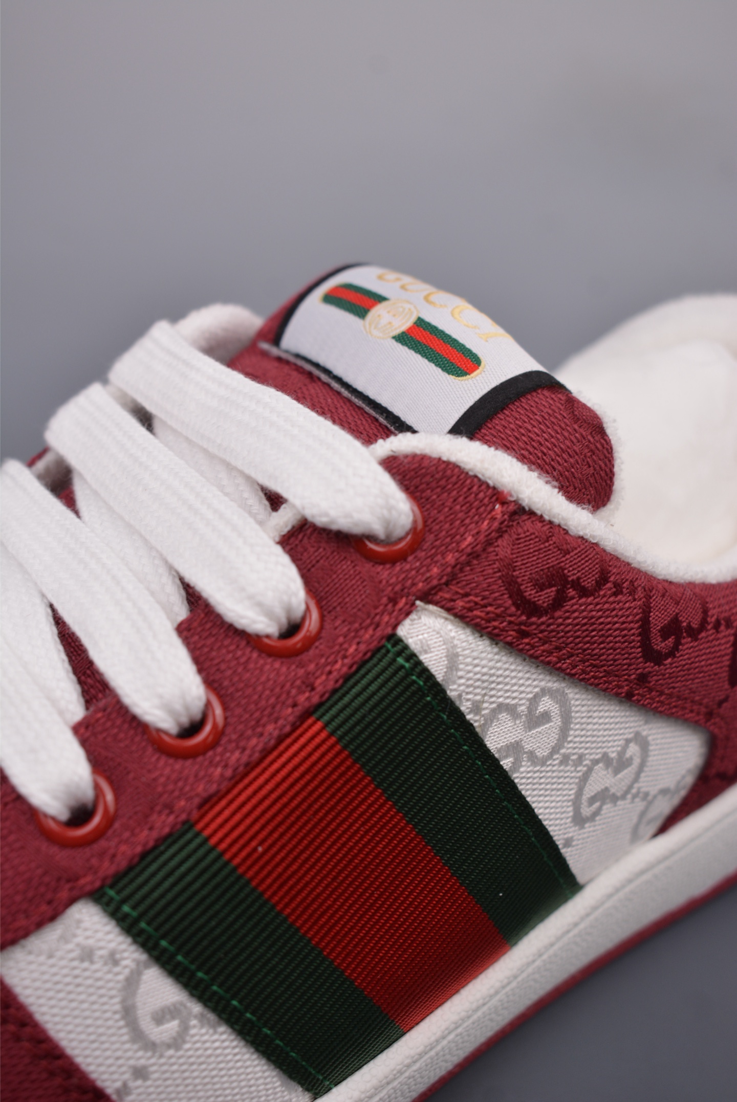 Gucci Screener GG Sneaker Low Red and White