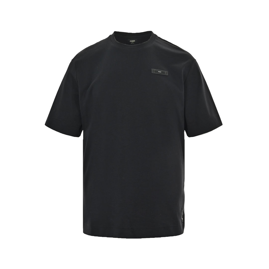Fendi 24ss leather label short sleeve
