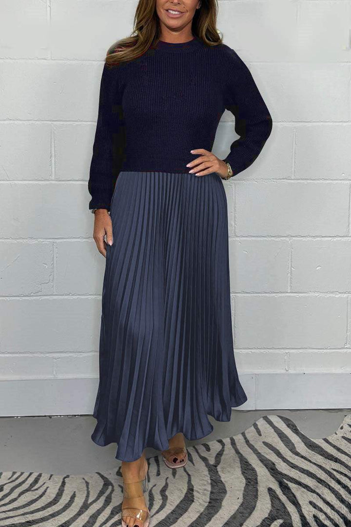 On Sale🔥Long Sleeve Jumper & Pleated Bottom Dress