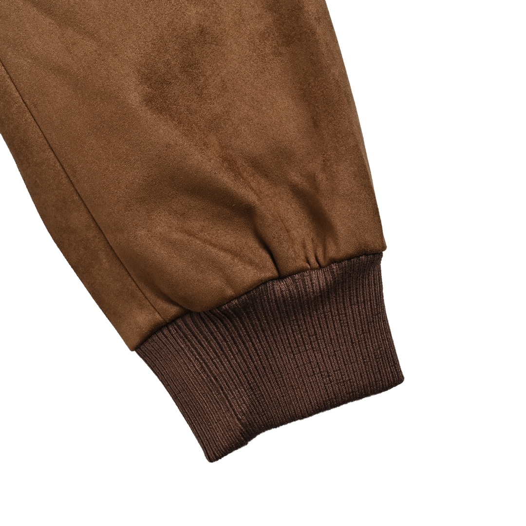 Louis Vuitton 24Fw embroidered stitching suede bomber jacket