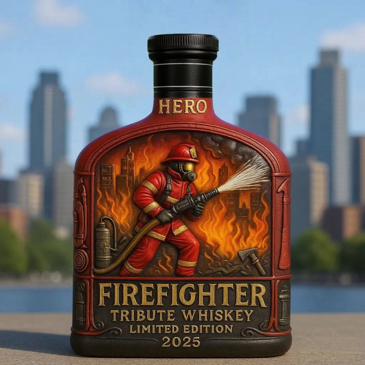 Firefighter Tribute Limited Edition Whiskey Bottle