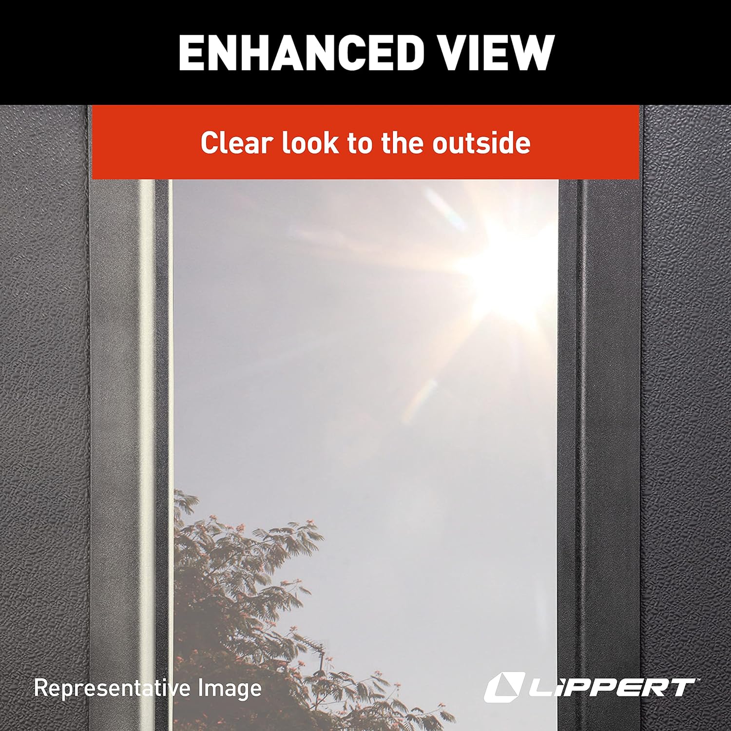 Lippert Components Thin Shade Complete Window Kit for RV Entry Doors