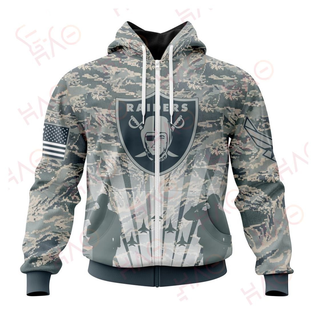 LAS VEGAS RAIDERS 3D HOODIE US AIR FORCE