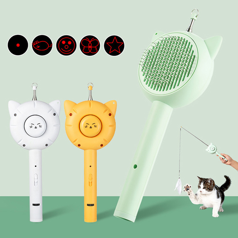 💥Last Day Promotion-[SAVE 50% OFF]--Multifunctional Laser Cat Teaser Stick Pet Comb--BUY 2 GET 15% OFF & FREE SHIPPING